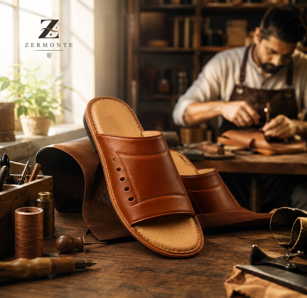 Men's Leather Slippers | Original Handmade Peshawari Style